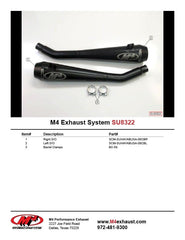 M4 Exhaust Slip-On System with Twin Black Retro-Drag Canisters - SU8322