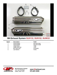 M4 Exhaust Bolt-On System with Dual Polished Canisters - SU9632
