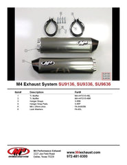 M4 Exhaust Bolt-On System with Dual Titanium Canisters - SU9336