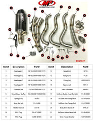 M4 Exhaust Titanium Full System with Carbon Street Slayer Canister -2017-2025 Suzuki GSX-R1000