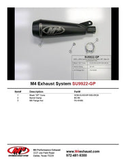 M4 Exhaust Slip-On System with Black GP Canister - SU9922-GP