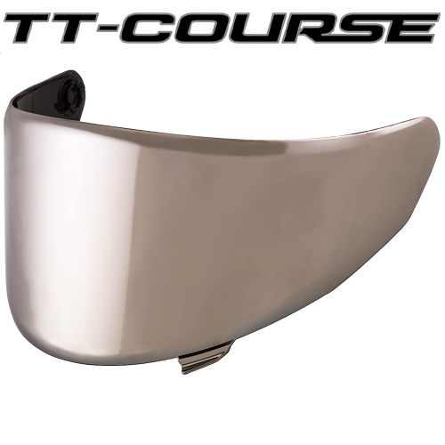 KYT TT Course Visors Helmet - Mirror Chrome