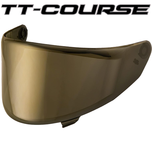 KYT TT Course Visors Helmet - Iridium Gold