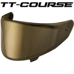 KYT TT Course Visors Helmet - Iridium Gold