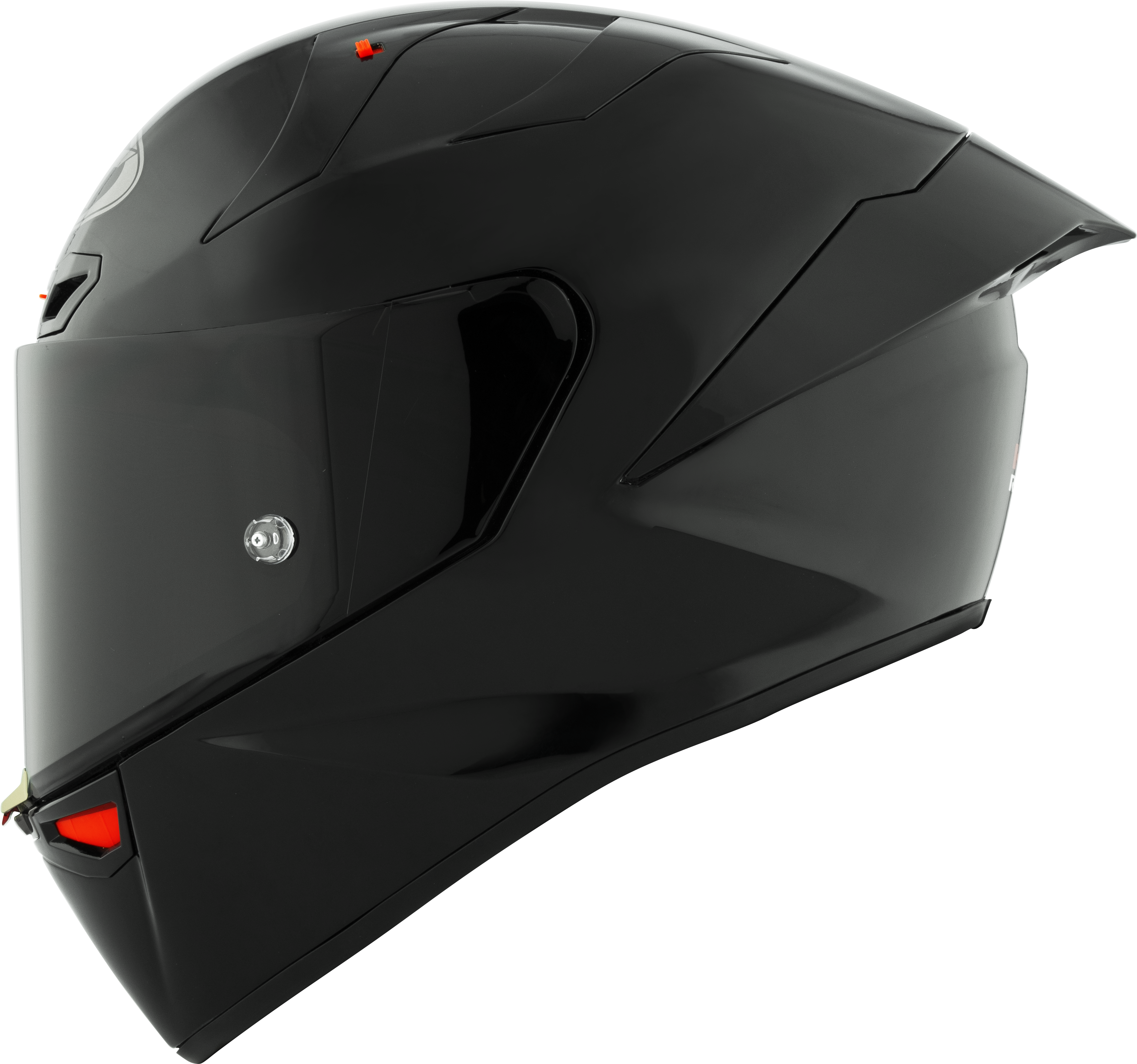 KYT KX-1 Race GP Plain Black Glossy Helmet HHR Performance