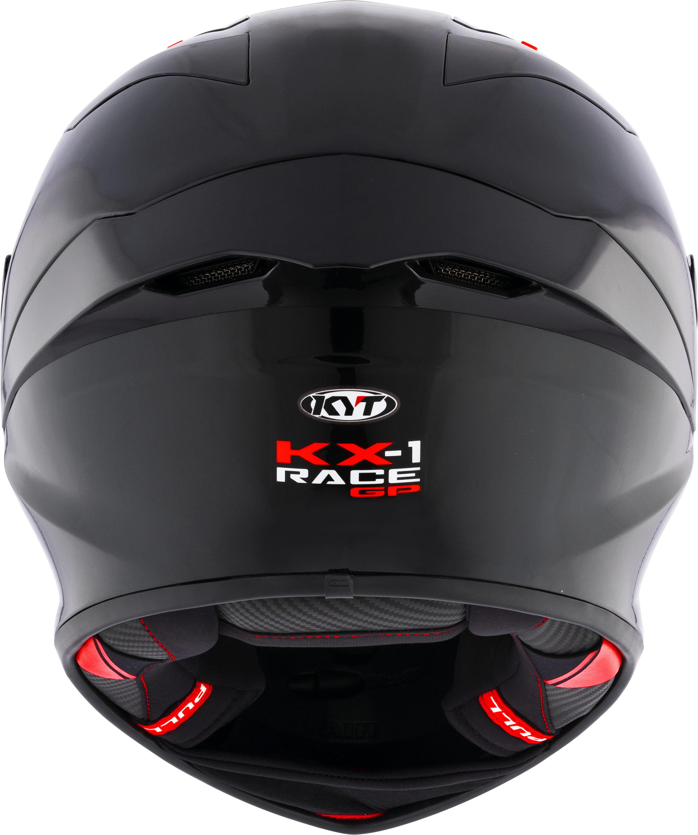 KYT KX-1 Race GP Plain Black Glossy Helmet | HHR Performance
