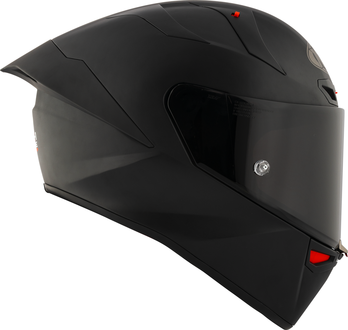 KYT KX-1 Race GP Helmet  Plain Black (Matte)