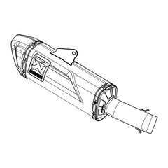 Alpha Racing Akrapovic titanium muffler repalcement part BMW S1000RR 2019- And M1000RR 2021-