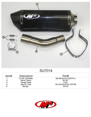 M4 Exhaust Slip-On System with MC36 Carbon Fiber Canister - SU7014