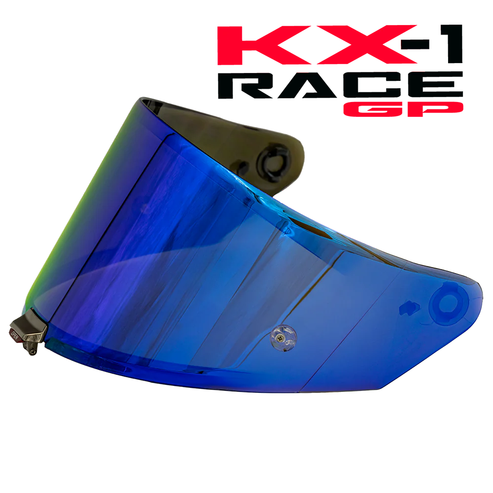KYT KX-1 Race Visors Helmet - Iridium Blue