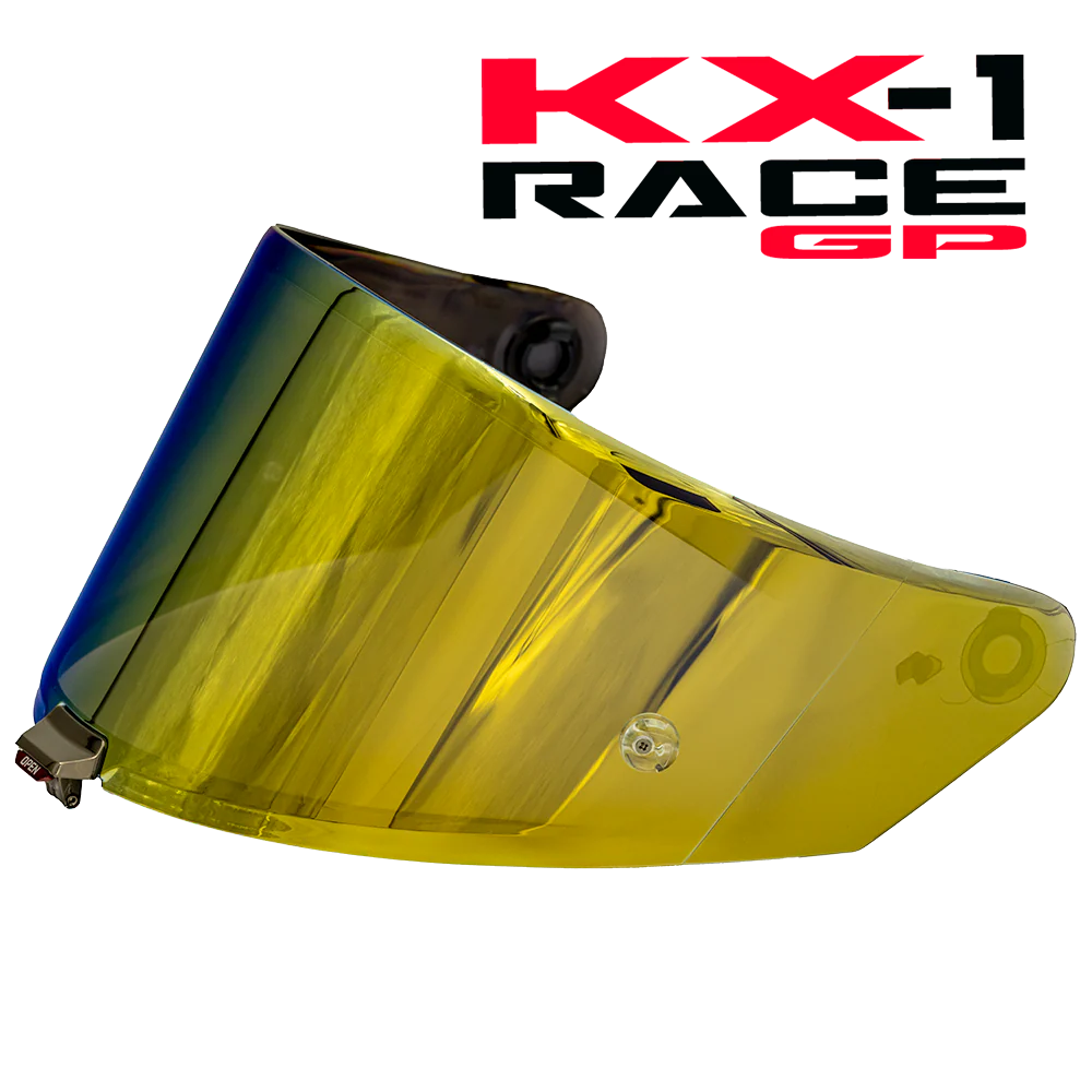 KYT KX-1 Race Visors Helmet - Iridium Gold