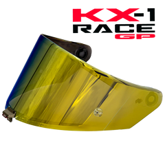 KYT KX-1 Race Visors Helmet - Iridium Gold