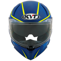 KYT R2R Graphic Helmet - Concept Matte Blue/Yellow