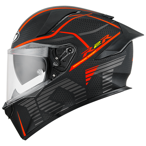 KYT R2R Graphic Helmet - Concept Matte Black/Red