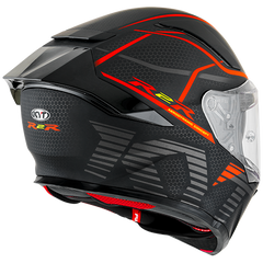 KYT R2R Graphic Helmet - Concept Matte Black/Red