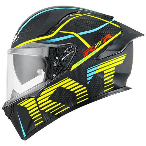 KYT R2R Graphic Helmet - Concept Matte Black/Yellow
