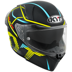 KYT R2R Graphic Helmet - Concept Matte Black/Yellow
