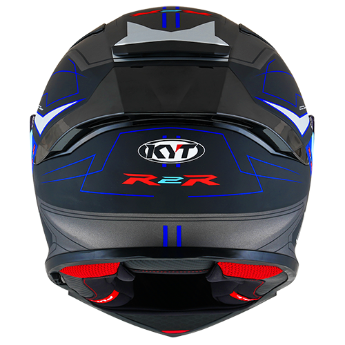 black and blue womens motorcycle helmet KYT R2R Led Matt Black Blue Full Face Motorcycle Helmet Size XS