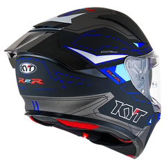 KYT R2R Graphic Helmet - LED Matte Blue/Black