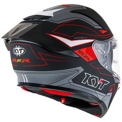 KYT R2R Graphic Helmet - LED Matte Black/Grey