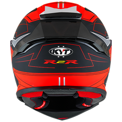 KYT R2R Graphic Helmet - LED Matte Black/Red