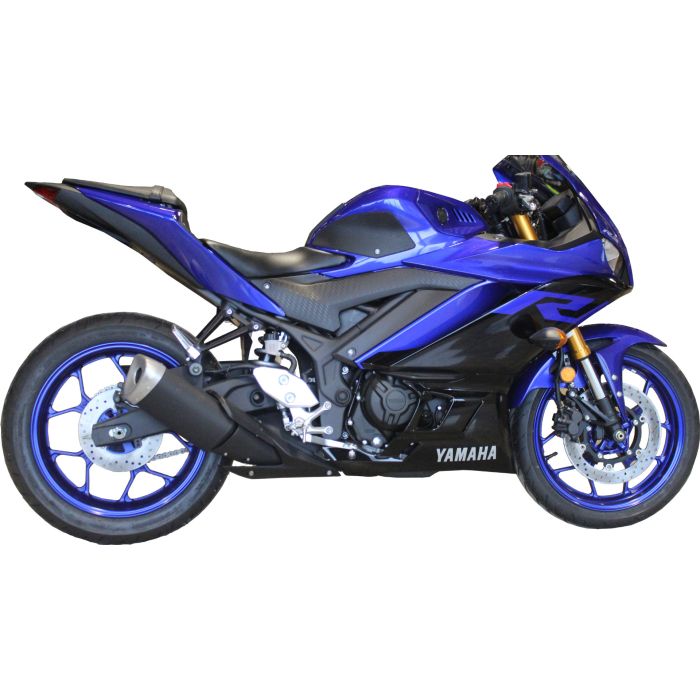 TechSpec Yamaha R3 (2019-Current) Snake Skin Tank Grips: Free Center Tank Protector 11 Included