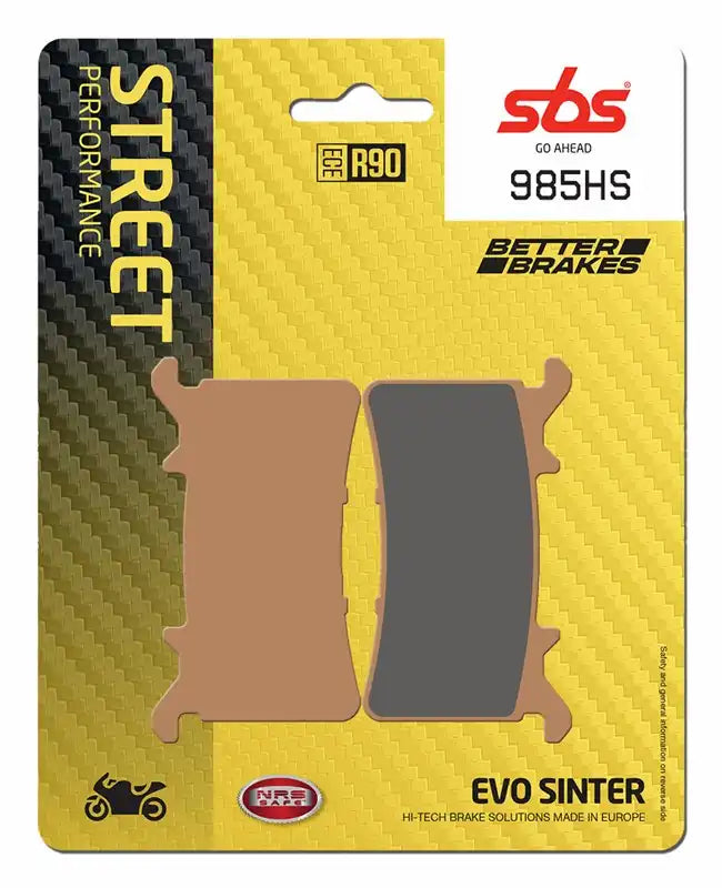 SBS Sintered Brake Pads Front B985HS BMW S1000RR Nissin Caliper