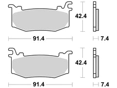 SBS Brake Pad Set Racing Dual Carbon Front Brembo Hypure caliper HS sintered Street