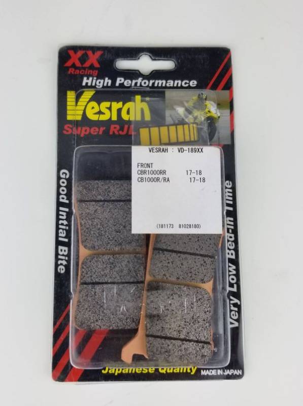 Vesrah Front & Rear Brake Pads CBR1000RR 1000RR 2006-2016 VD-170JL VD-174JL 