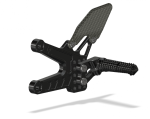 Attack Performance - ATTACK PERFORMANCE REAR SET KIT, YAM R6 06- , BLACK (CARBON HEEL GUARDS)