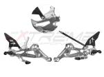 Extreme Components - Extreme Components GP EVO Rearsets Kit STD And Reverse Shifting  Carbon Fiber Silver Heel  APRILIA RS660 / TUONO 660 (2020/2022)