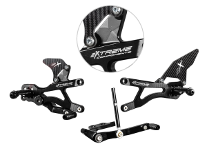 Extreme Components - Extreme Components Rearset Yam R6 06-21 STD/GP black w carbon heel