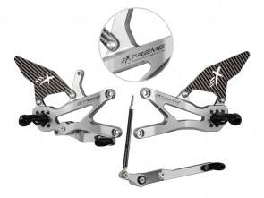 Extreme Components - Extreme Components Rearsets CBR1000RRR 2020 GP silver w carbon heel