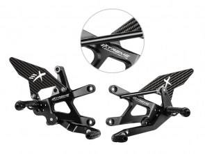 Extreme Components - Extreme Components GP EVO rearsets ZX10R 16-20 GP shift black w carbon