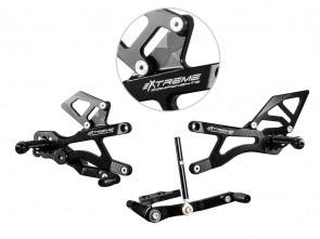 Extreme Components - Extreme Components Rearset Yam R6 06-21 STD/GP Black w alum heel