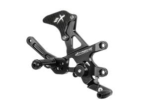 Extreme Components - Extreme Components Rearset RSV4 17-20 STD shift black with carbon heel