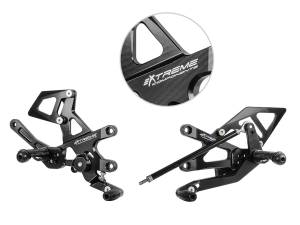 Extreme Components - Extreme Components Rearsets RSV4 17-20 GP shift black with alum heel