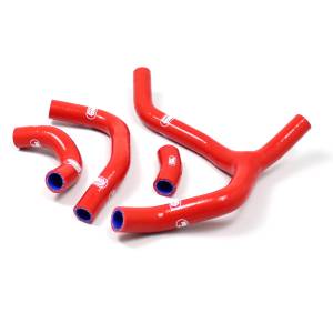 Samco Sport - Samco Sport 4 Piece Y-Piece Race Design Silicone Radiator Coolant Hose Kit Honda CRF 450 R 2013 - 2014