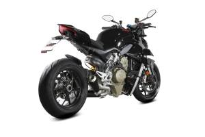 MiVV Exhausts - MIVV Slip-On X-M1 Black Stainless Steel Exhaust For DUCATI Streetfighter V4 2020 - 2022