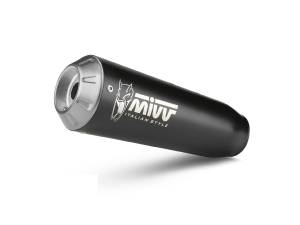 MiVV Exhausts - MIVV Slip-On X-M1 Black Stainless Steel Exhaust For DUCATI Scrambler 800 Icon / Icon Dark 2021 - 2022