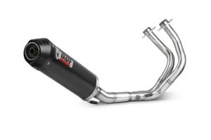 MiVV Exhausts - MIVV Oval Carbon With Carbon Cap Full System Exhaust For KAWASAKI NINJA 650 | Z650 2017 - 2022