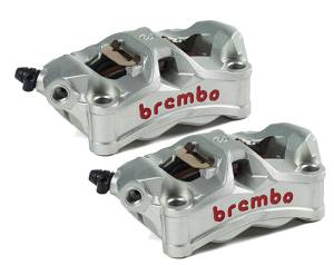 Brembo - Brembo Caliper, Left, P4 30mm, StyleMA, Cast Monobloc, 100mm Radial Mount, Front, Titanium Grey