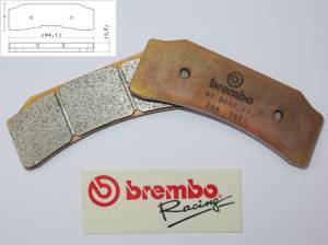 Brembo - Brembo Brake Pad, Z04 for XB0B180/81 with no Holes for Rivet Radiators