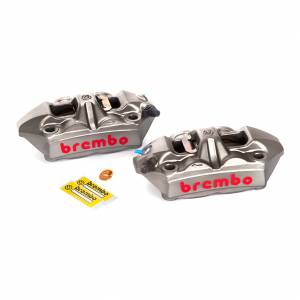 Brembo - Brembo Caliper Set M4 Cast Monobloc 100mm P4 Front Titanium