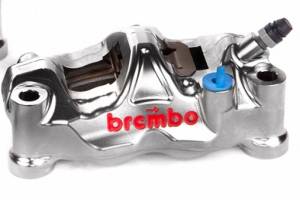 Brembo - Brembo Caliper, Right Side of 220B01130 GP4-rx, P4 32mm, Billet 2-Piece, 130mm Radial Mount, Front, Nickel