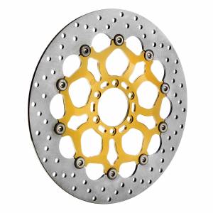 Brembo - Brembo Disc, 320x5.0mm, 6 Bolt, Ducati Snowflake, Gold Carrier