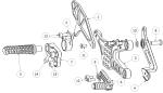 Hand & Foot Controls - Rearsets - Attack Performance - ATTACK PERFORMANCE  REAR SET KIT, YAM R6 06- , AERO HARD (REPLACEMENT PARTS)