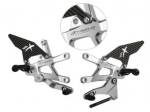 Extreme Components rearsets ZX10R 16-21 STD Shift Silver w carbon heel