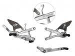 Extreme Components Rearset Yam R1 15-21 STD/GP Silver w carbon heel