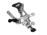 Extreme Components Rearset RSV4 17-20 STD shift Silver w carbon heel